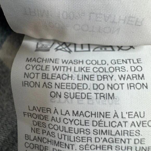 J. CREW Button Up Twill Shirt Suede Elbow Patches SM Plaid Blue Gray Equestrian - Picture 9 of 10